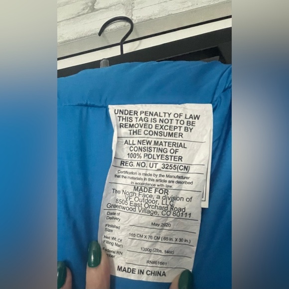 NEW The North Face Youth Dolomite 20F/-7C Sleeping Bag Light/Dark Blue Zip W/Bag - Picture 8 of 12